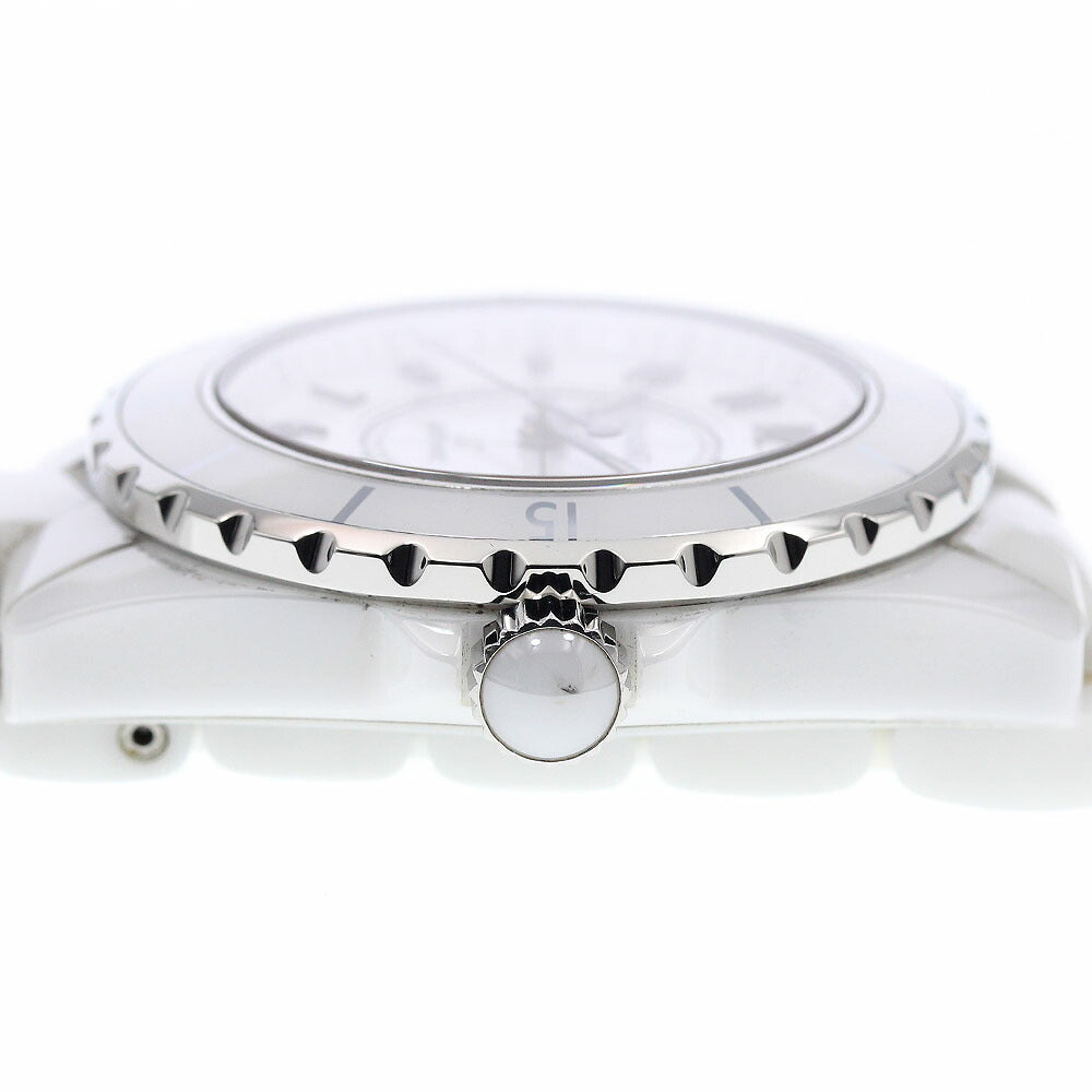 CHANEL H0970 J12 White Ceramic Automatic Men's Watch with Warranty Card