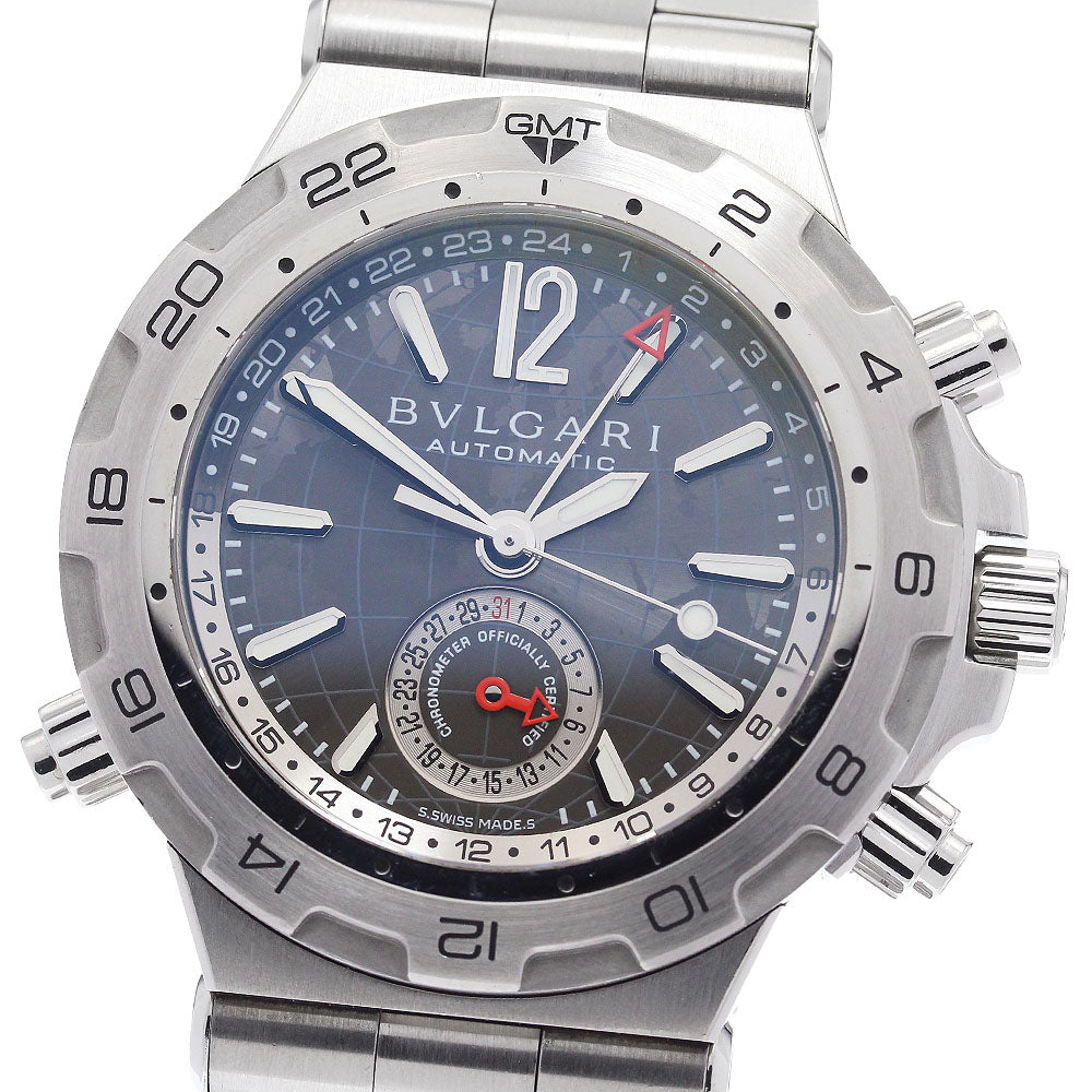 BVLGARI DP42SGMT Diagono Professional GMT Date Automatic Men's Watch Excellent Condition with Inner Box and Warranty Card.
