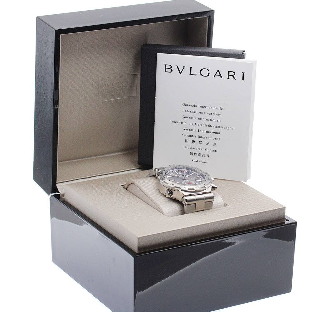 BVLGARI DP42SGMT Diagono Professional GMT Date Automatic Men's Watch Excellent Condition with Inner Box and Warranty Card.