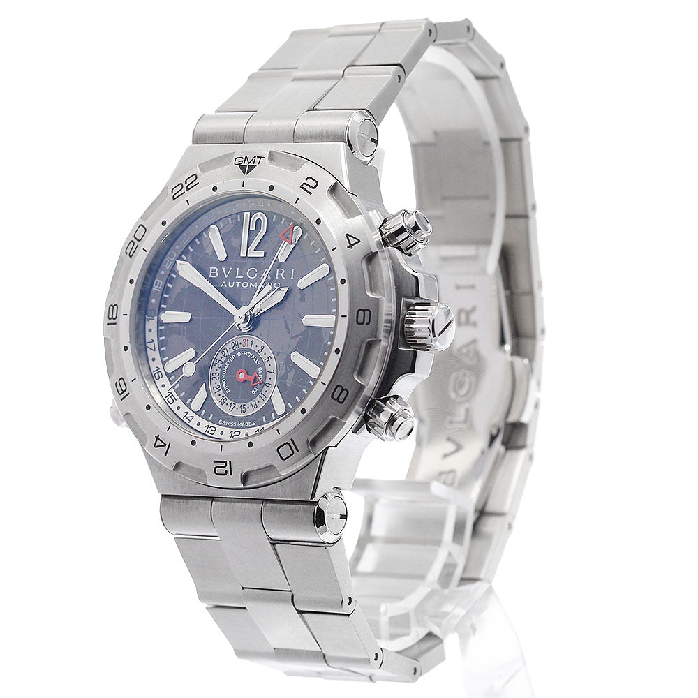 BVLGARI DP42SGMT Diagono Professional GMT Date Automatic Men's Watch Excellent Condition with Inner Box and Warranty Card.