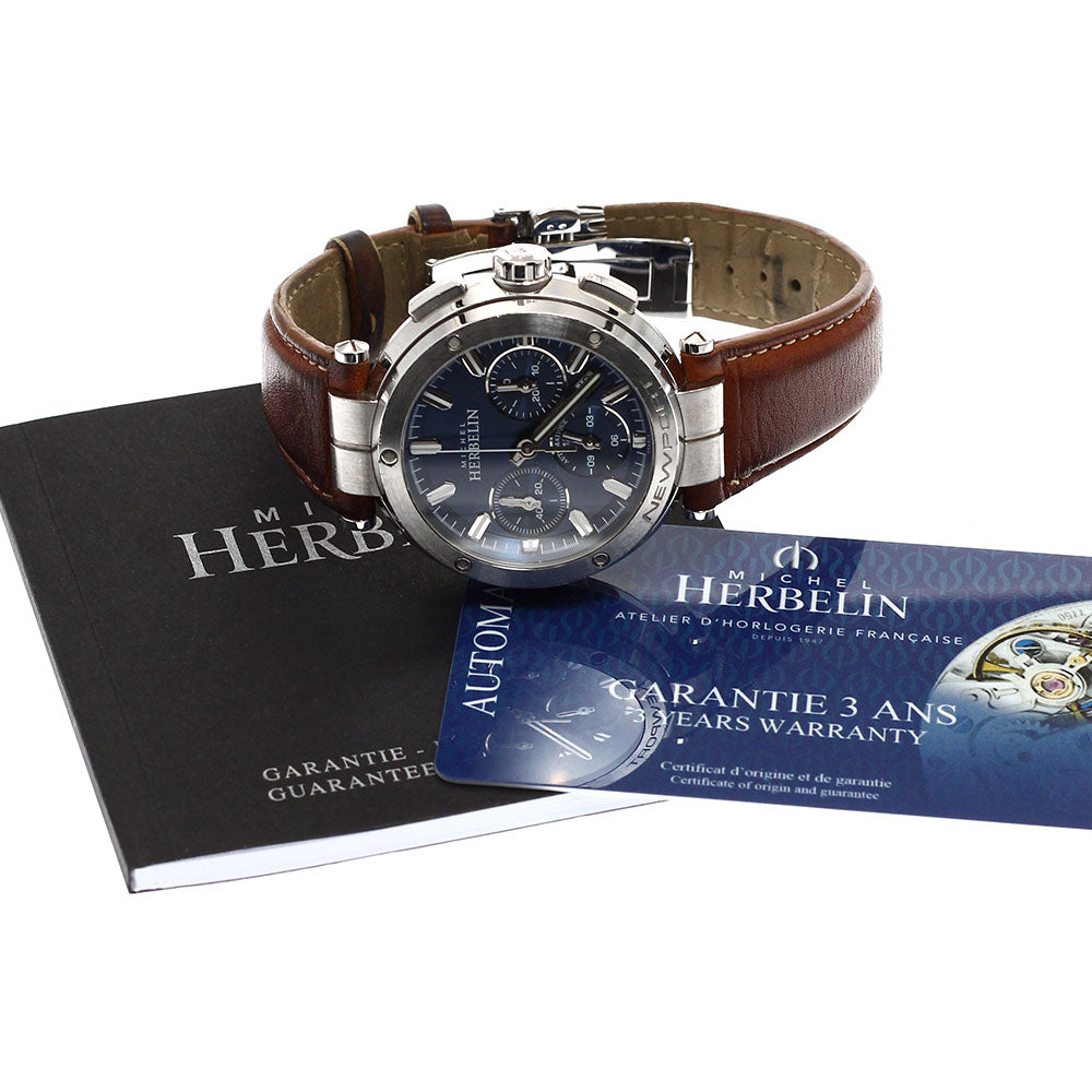 MICHEL HERBELIN 268 Newport Chrono Date Small Seconds Automatic Men's Watch with Warranty