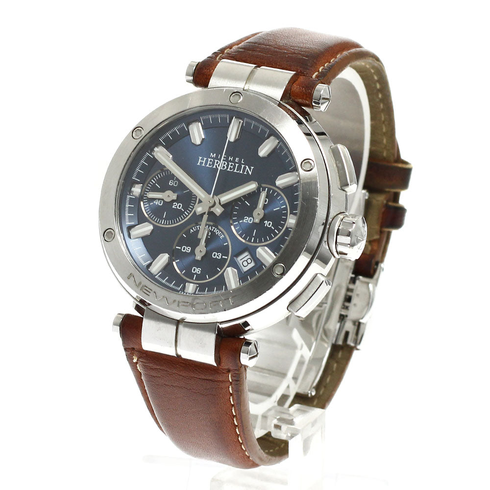 MICHEL HERBELIN 268 Newport Chrono Date Small Seconds Automatic Men's Watch with Warranty