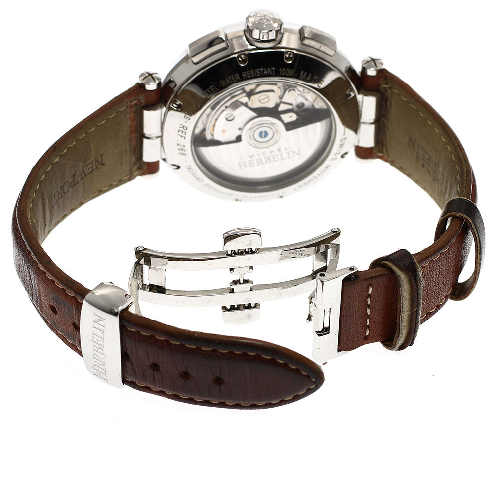 MICHEL HERBELIN 268 Newport Chrono Date Small Seconds Automatic Men's Watch with Warranty