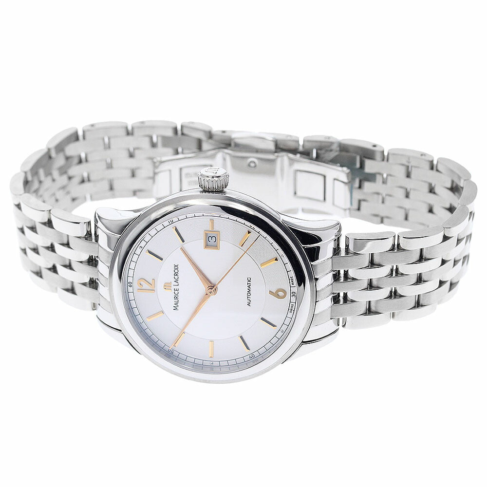 MAURICE LACROIX LC6098-SS002-121-1 Les Classiques Date Automatic Men's Watch Excellent Condition