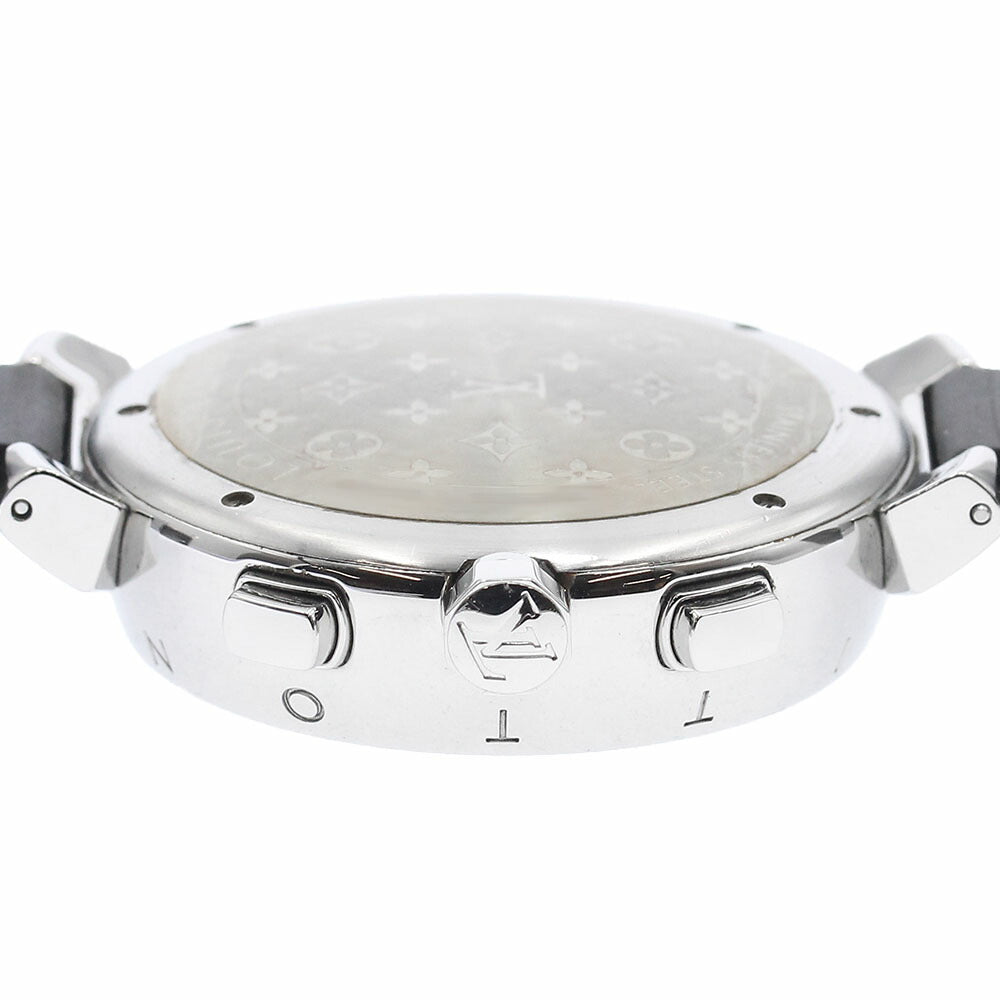 LOUIS VUITTON Q1120 Tambour Chronograph Date Automatic Men's Watch with Box and Warranty Card
