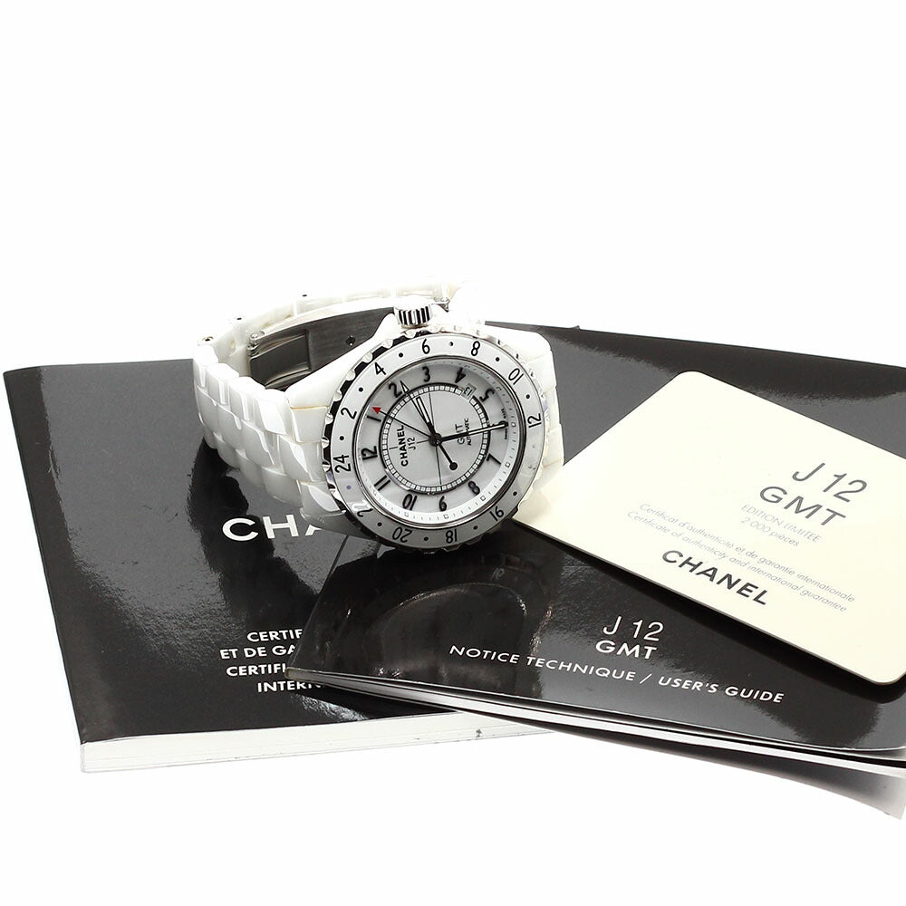 CHANEL H2126 J12 GMT Date Automatic Men's Watch with Warranty Card