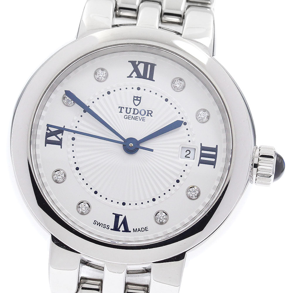 TUDOR 35500 Claire de Rose 8P Diamond Automatic Boys' Watch Excellent Condition with Warranty Card