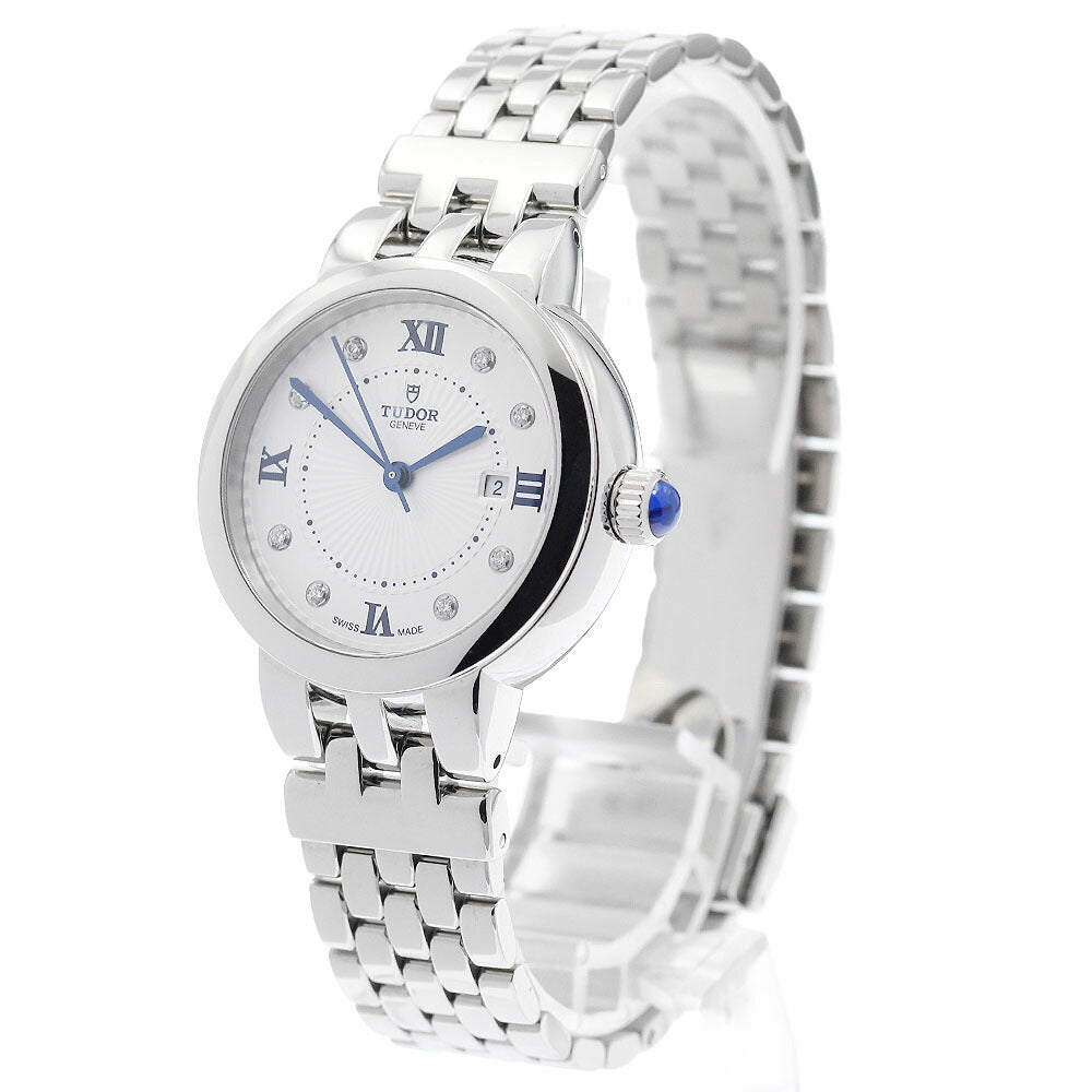 TUDOR 35500 Claire de Rose 8P Diamond Automatic Boys' Watch Excellent Condition with Warranty Card