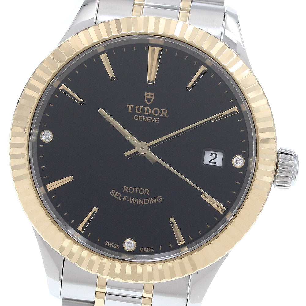 TUDOR 12513 Style YG Bezel 3P Diamond Automatic Men's Watch with Warranty