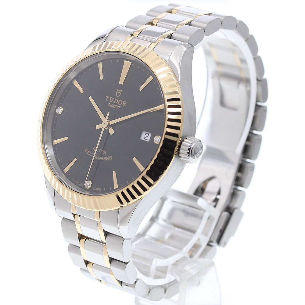 TUDOR 12513 Style YG Bezel 3P Diamond Automatic Men's Watch with Warranty