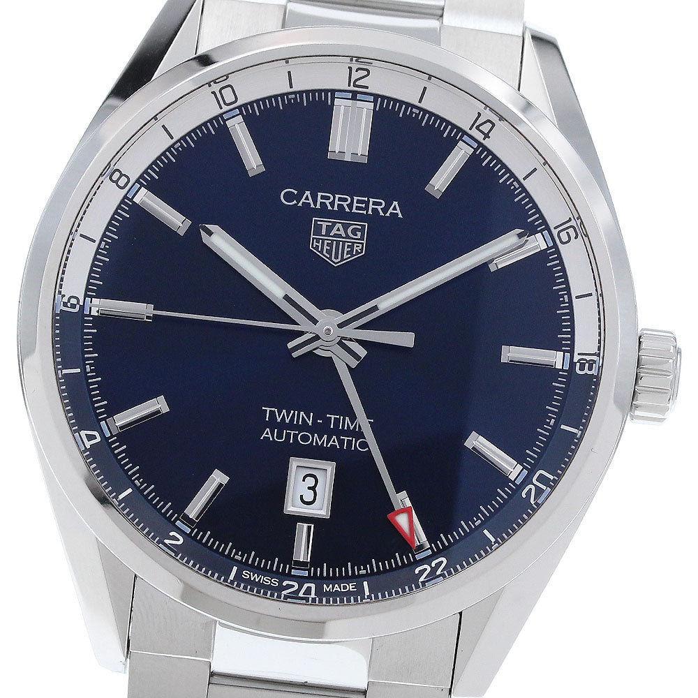 TAG Heuer WBN201A Carrera Twin Time Caliber 7 Automatic Men's Watch Excellent Condition with Warranty.