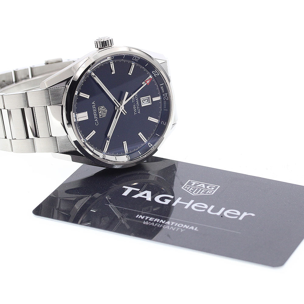 TAG Heuer WBN201A Carrera Twin Time Caliber 7 Automatic Men's Watch Excellent Condition with Warranty.
