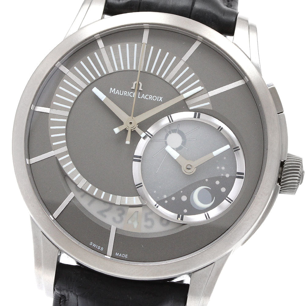 MAURICE LACROIX PT6108 Pontos Off-Center GMT Date Automatic Men's Watch Excellent Condition with Warranty.