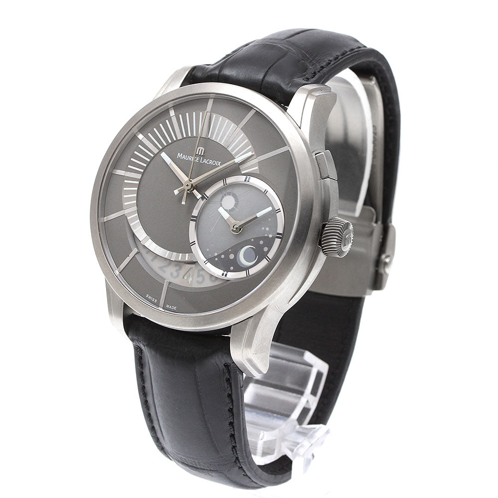 MAURICE LACROIX PT6108 Pontos Off-Center GMT Date Automatic Men's Watch Excellent Condition with Warranty.