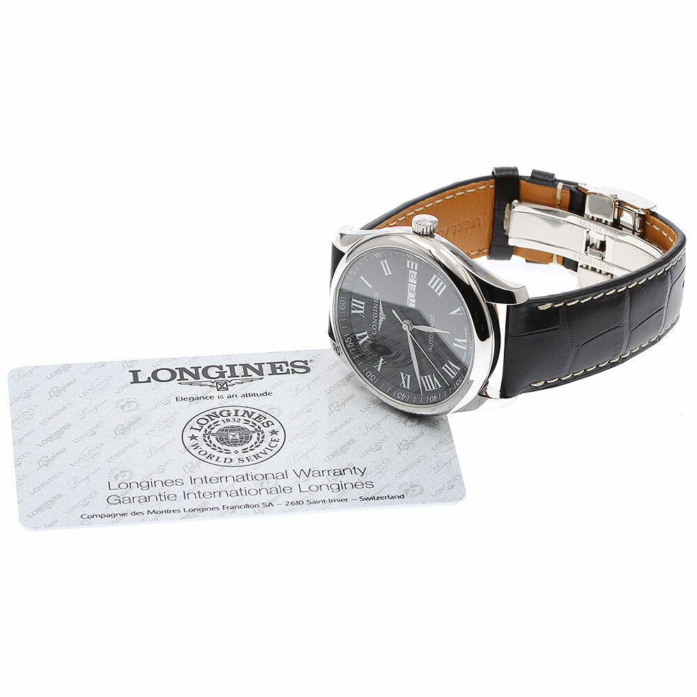 LONGINES L2.755.4 Master Collection Day-Date Automatic Men's Watch Excellent Condition with Warranty Card