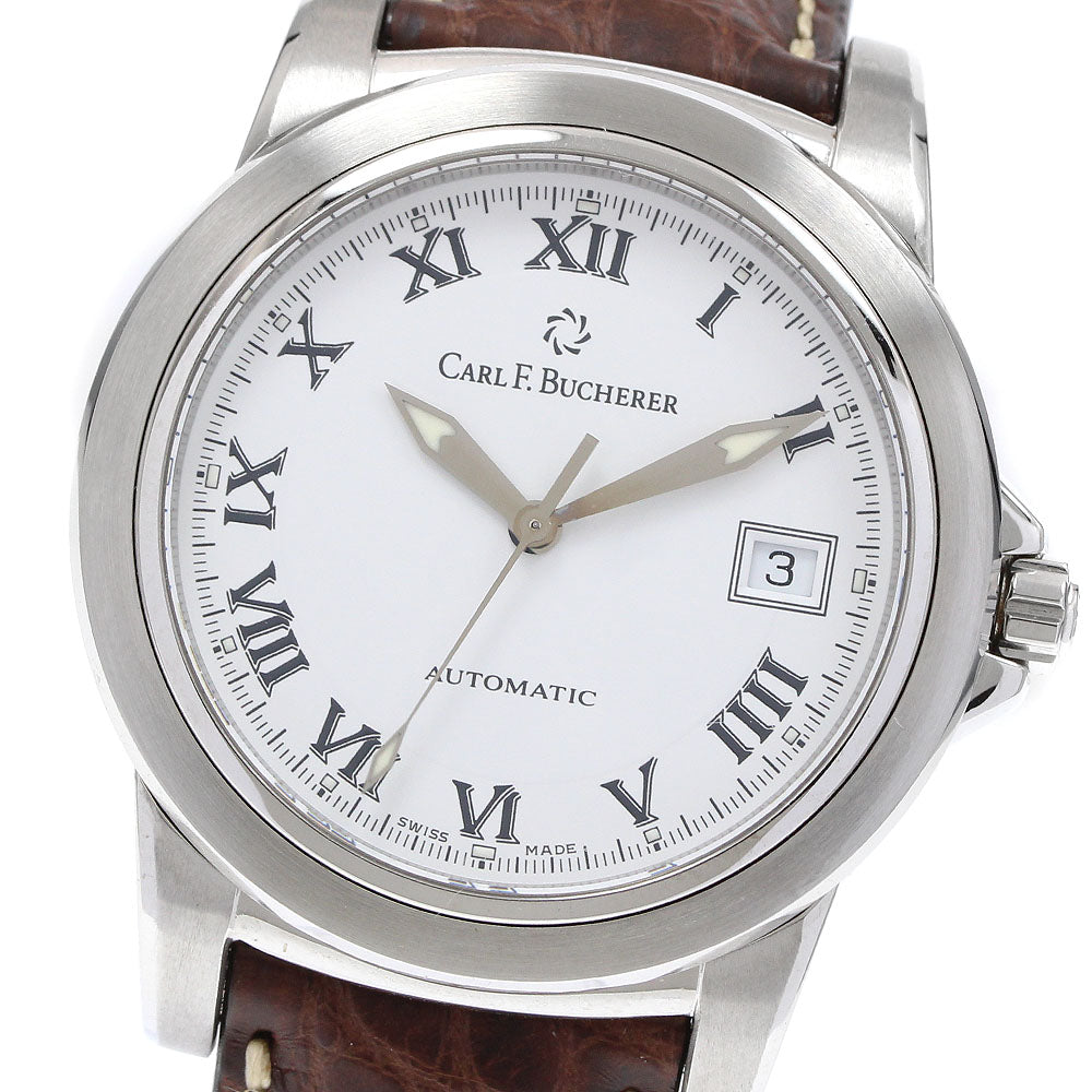 CARL F.BUCHERER 2824.620 Date Automatic Men's Watch Excellent Condition