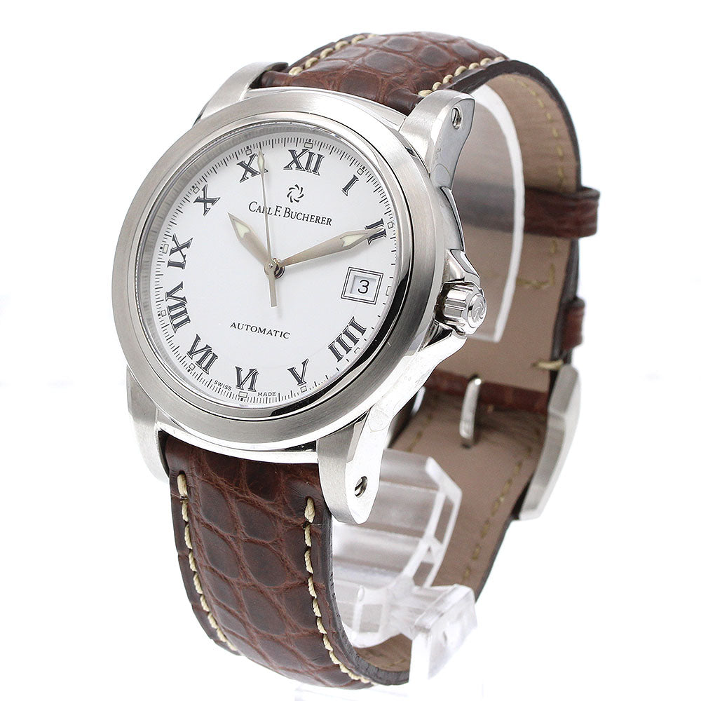 CARL F.BUCHERER 2824.620 Date Automatic Men's Watch Excellent Condition