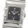 OMEGA 1528.46 Constellation Carre Quadra 4P Diamond Bezel Quartz Ladies Watch with Warranty