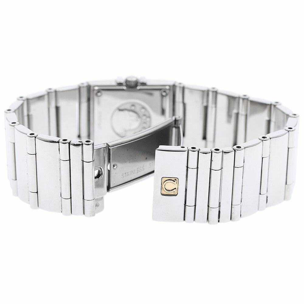 OMEGA 1528.46 Constellation Carre Quadra 4P Diamond Bezel Quartz Ladies Watch with Warranty