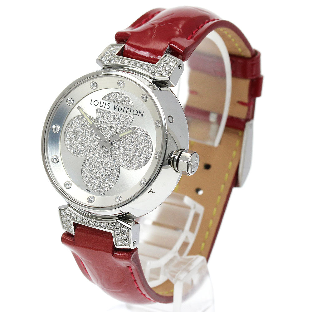 LOUIS VUITTON Q131P Tambour Forever Diamond Quartz Women's Watch Excellent Condition with Warranty.