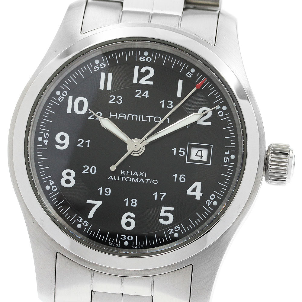 HAMILTON H706050 Khaki Field Date Automatic Men's Watch Excellent Condition with Box