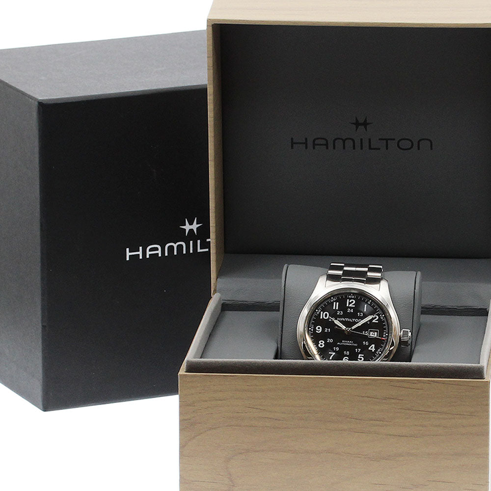 HAMILTON H706050 Khaki Field Date Automatic Men's Watch Excellent Condition with Box