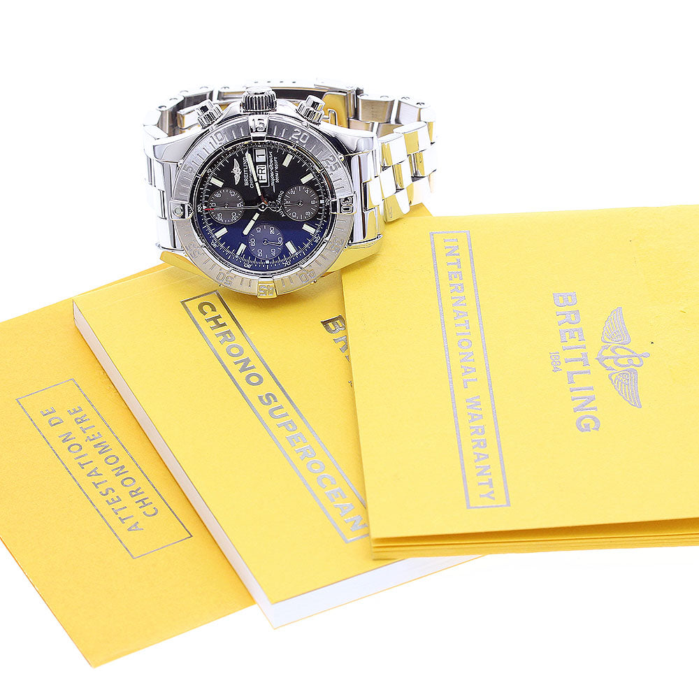BREITLING A13340 Superocean Chronograph Automatic Men's Watch with Warranty
