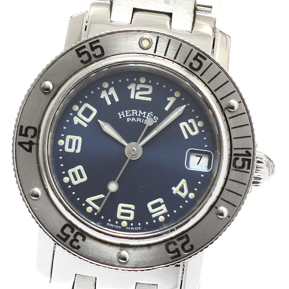 HERMES CL5.210 Clipper Date Quartz Ladies Watch with original box and warranty.