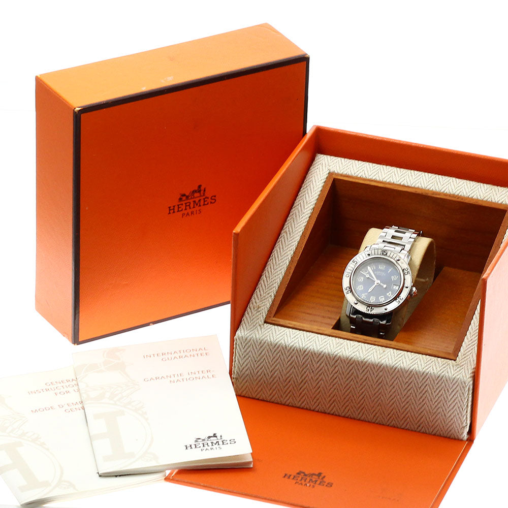 HERMES CL5.210 Clipper Date Quartz Ladies Watch with original box and warranty.