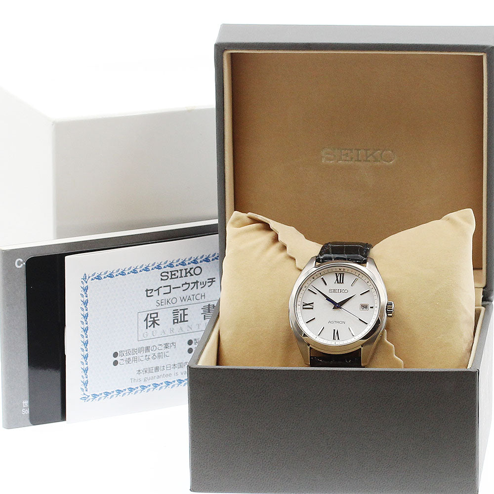 SEIKO SBXY035/7B72-0AD0 Astron Origin Date Solar Radio Controlled Men's Watch - Excellent Condition with Box and Warranty Card