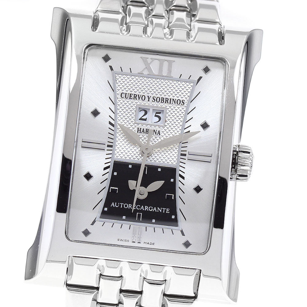 CUERVO Y SOBRINOS A2451/2 Esplendidos Dual Time Date Automatic Men's Watch (Good Condition)