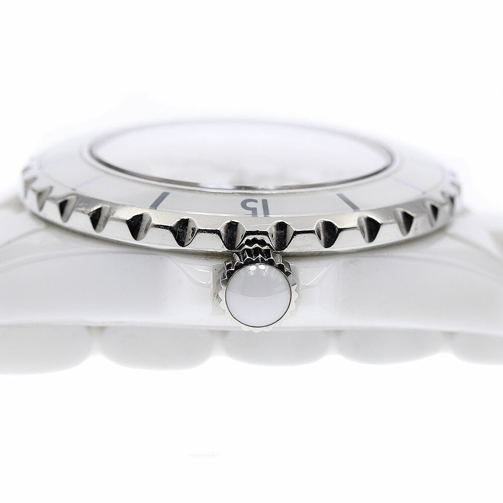 CHANEL H1628 J12 White Ceramic 12-Diamond Quartz Women's Watch