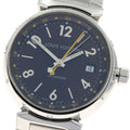 LOUIS VUITTON Q1131 Tambour GMT Date Automatic Men's Watch Excellent Condition with Box and Warranty Card