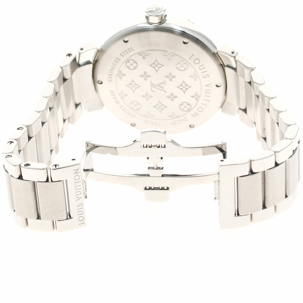 LOUIS VUITTON Q1131 Tambour GMT Date Automatic Men's Watch Excellent Condition with Box and Warranty Card