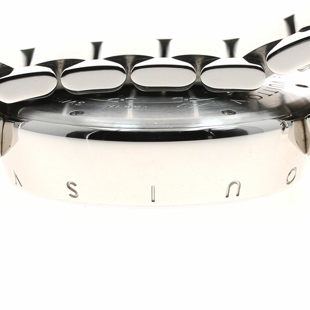LOUIS VUITTON Q1131 Tambour GMT Date Automatic Men's Watch Excellent Condition with Box and Warranty Card