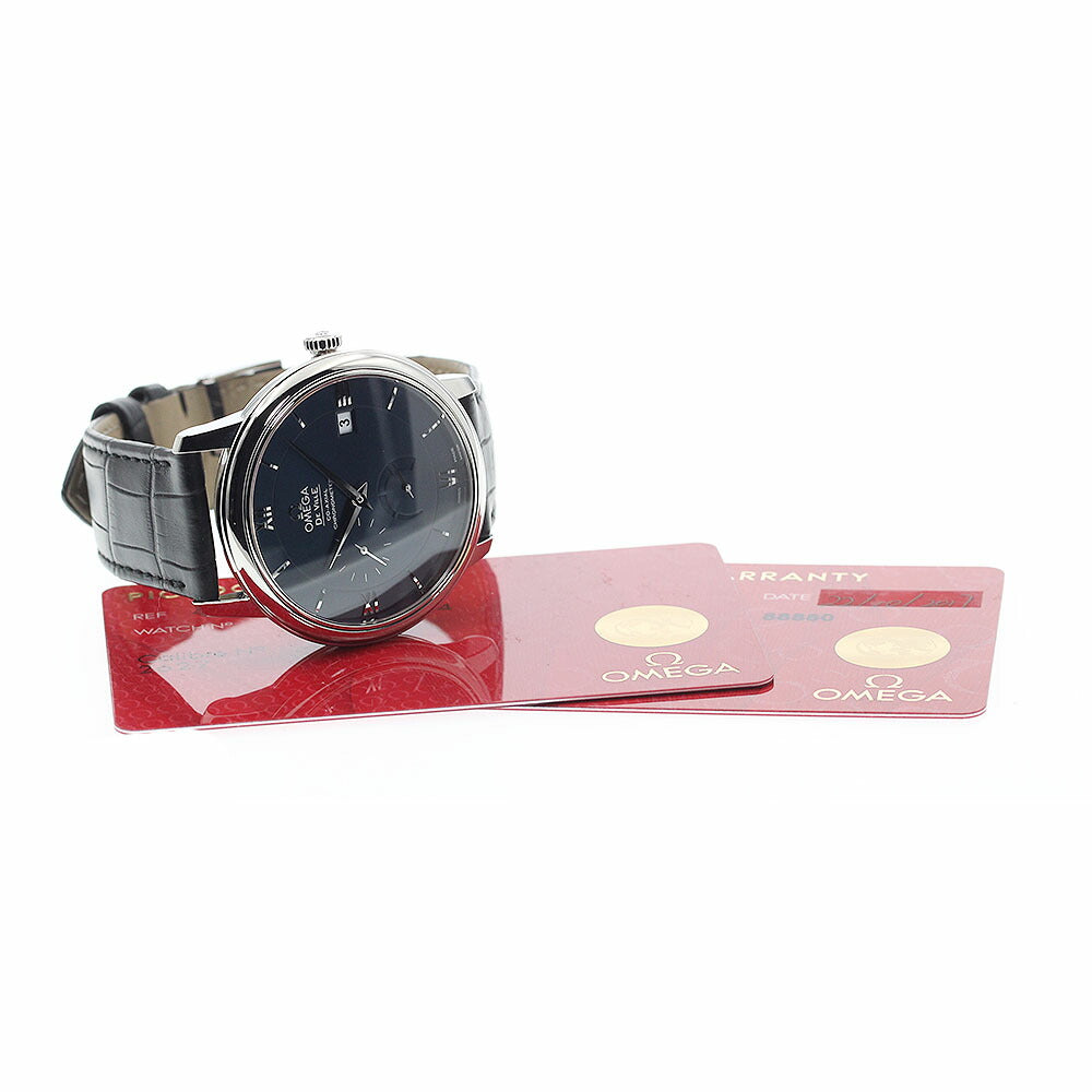 OMEGA 424.13.40.21.03.001 De Ville Prestige Power Reserve Date Automatic Men's Watch with Warranty