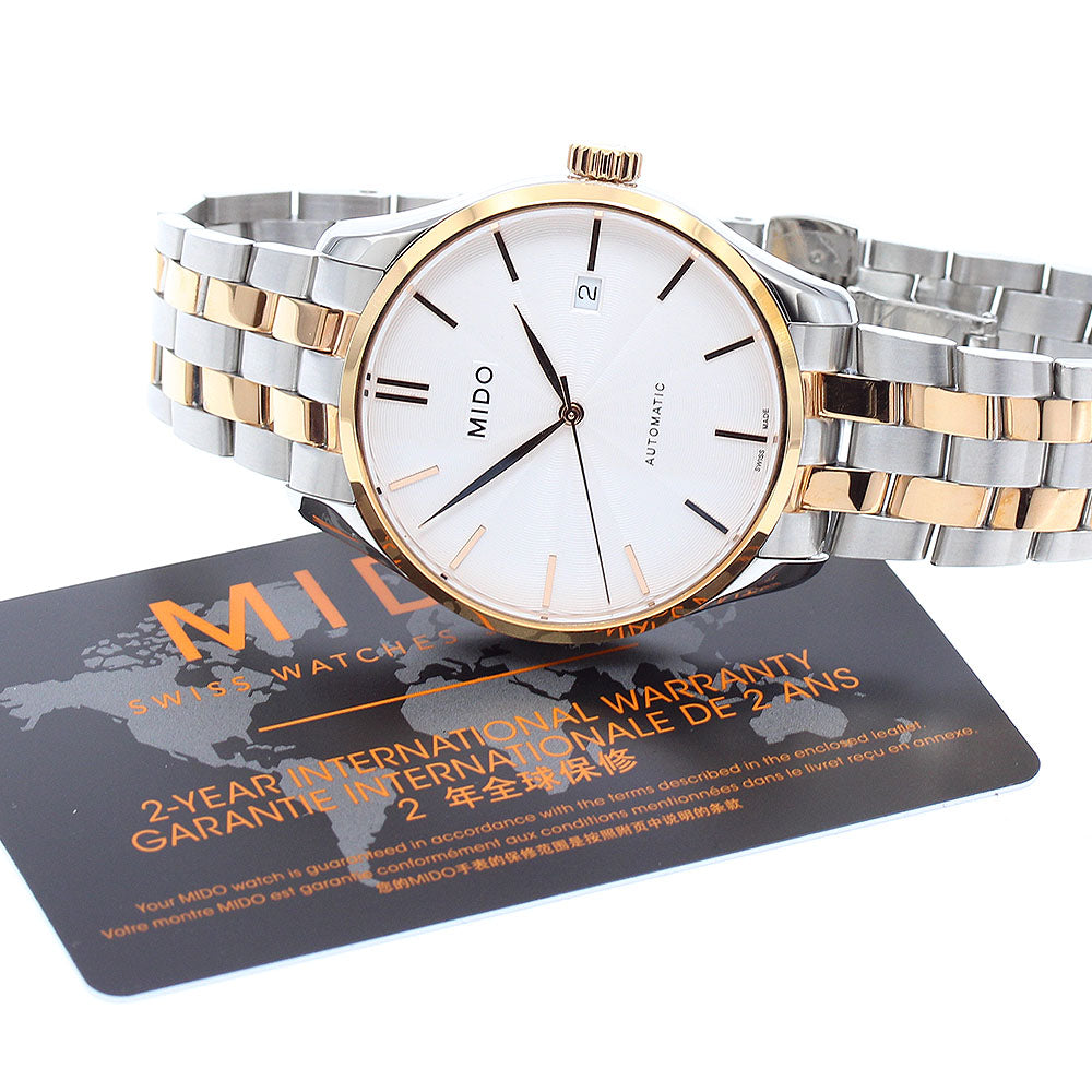 MIDO M024.407.22.031.00 Belluna Date Automatic Men's Watch Excellent Condition with Warranty Card