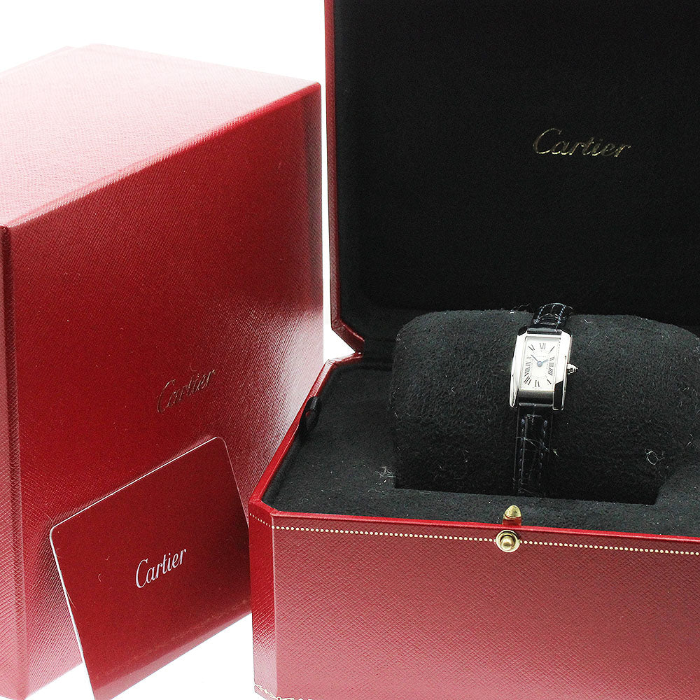 CARTIER WSTA0032 Tank American Mini Quartz Women's Watch Excellent Condition with Box and Warranty.