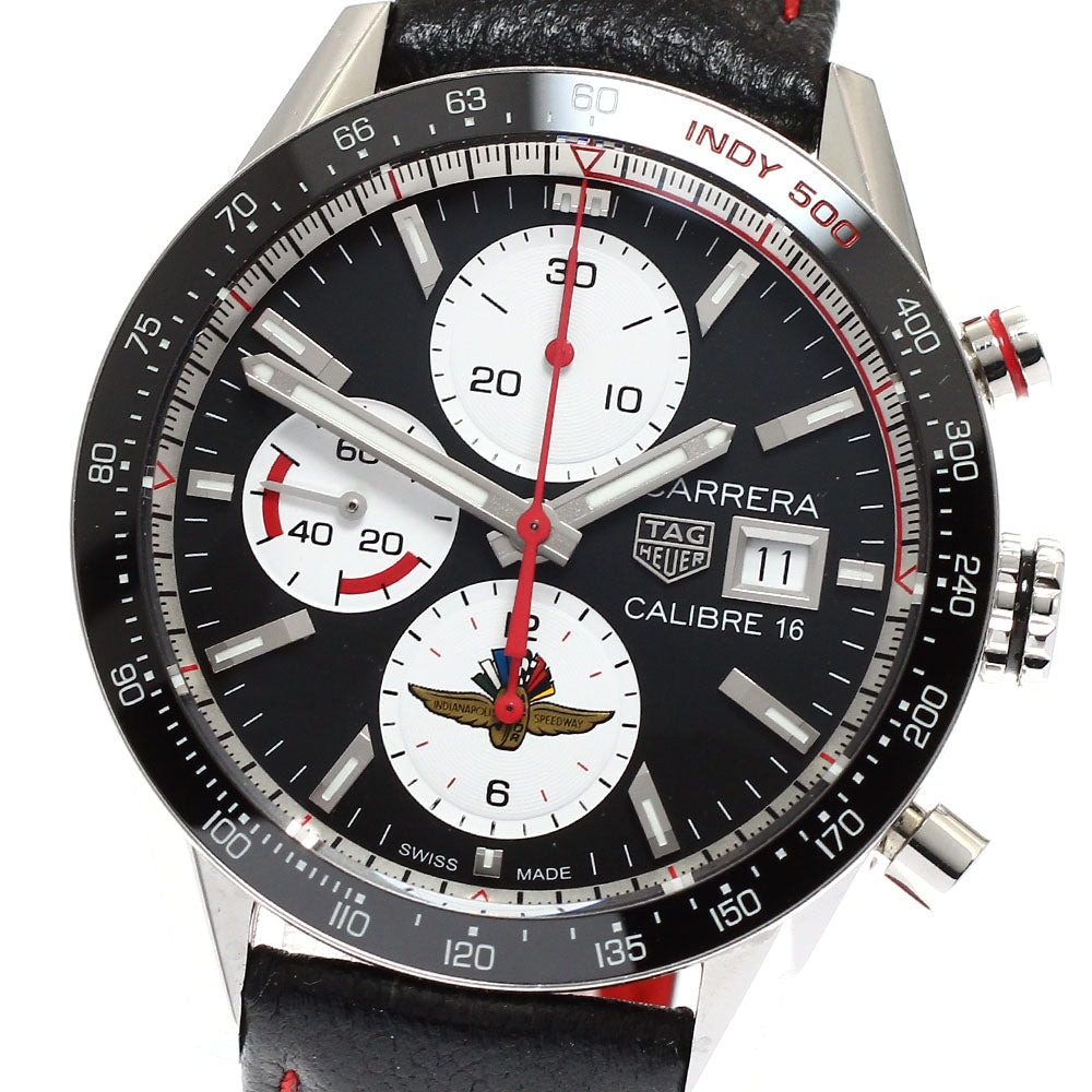 TAG Heuer CV201AS Carrera Caliber 16 Indy 500 Chronograph Limited Edition of 500 Automatic Men's Watch with Box and Warranty.