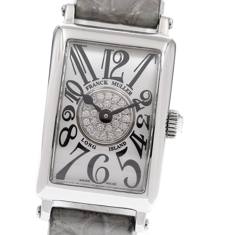 FRANCK MULLER 802QZCD1P Long Island Petite Center Diamond Quartz Women's Watch (Good Condition)