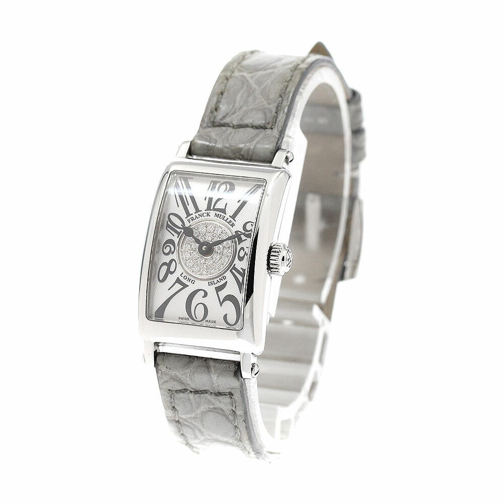 FRANCK MULLER 802QZCD1P Long Island Petite Center Diamond Quartz Women's Watch (Good Condition)