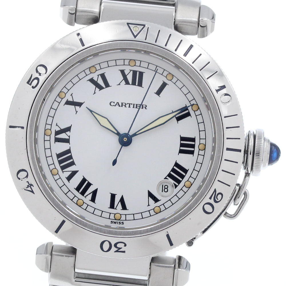 CARTIER W31005H3 Pasha 38mm Early Model Roman Numerals Date Automatic Men's Watch