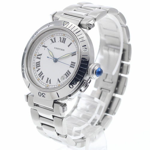 CARTIER W31005H3 Pasha 38mm Early Model Roman Numerals Date Automatic Men's Watch