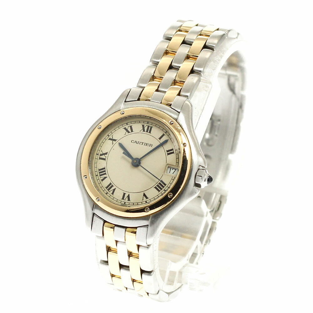 CARTIER W35005B6 Panthere Cougar SM 2-Row Date Quartz Ladies Watch