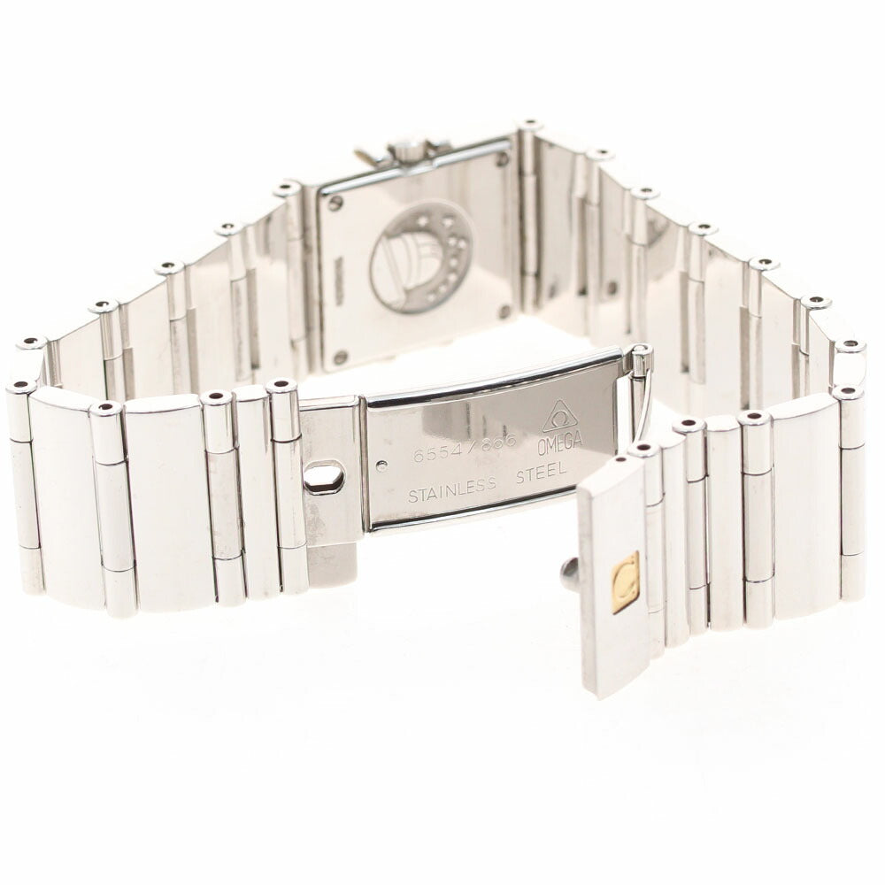 OMEGA 1528.46 Constellation Carre Quadra 4P Diamond Bezel Quartz Ladies
