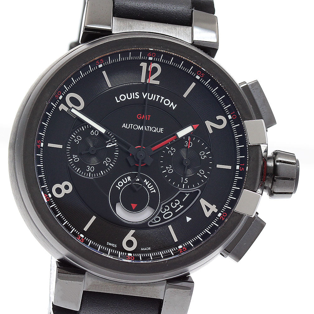 LOUIS VUITTON Q1058 Tambour Evolution GMT Chronograph Automatic Men's Watch