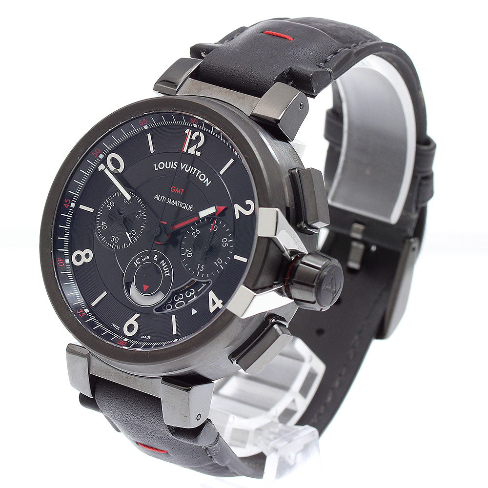 LOUIS VUITTON Q1058 Tambour Evolution GMT Chronograph Automatic Men's Watch