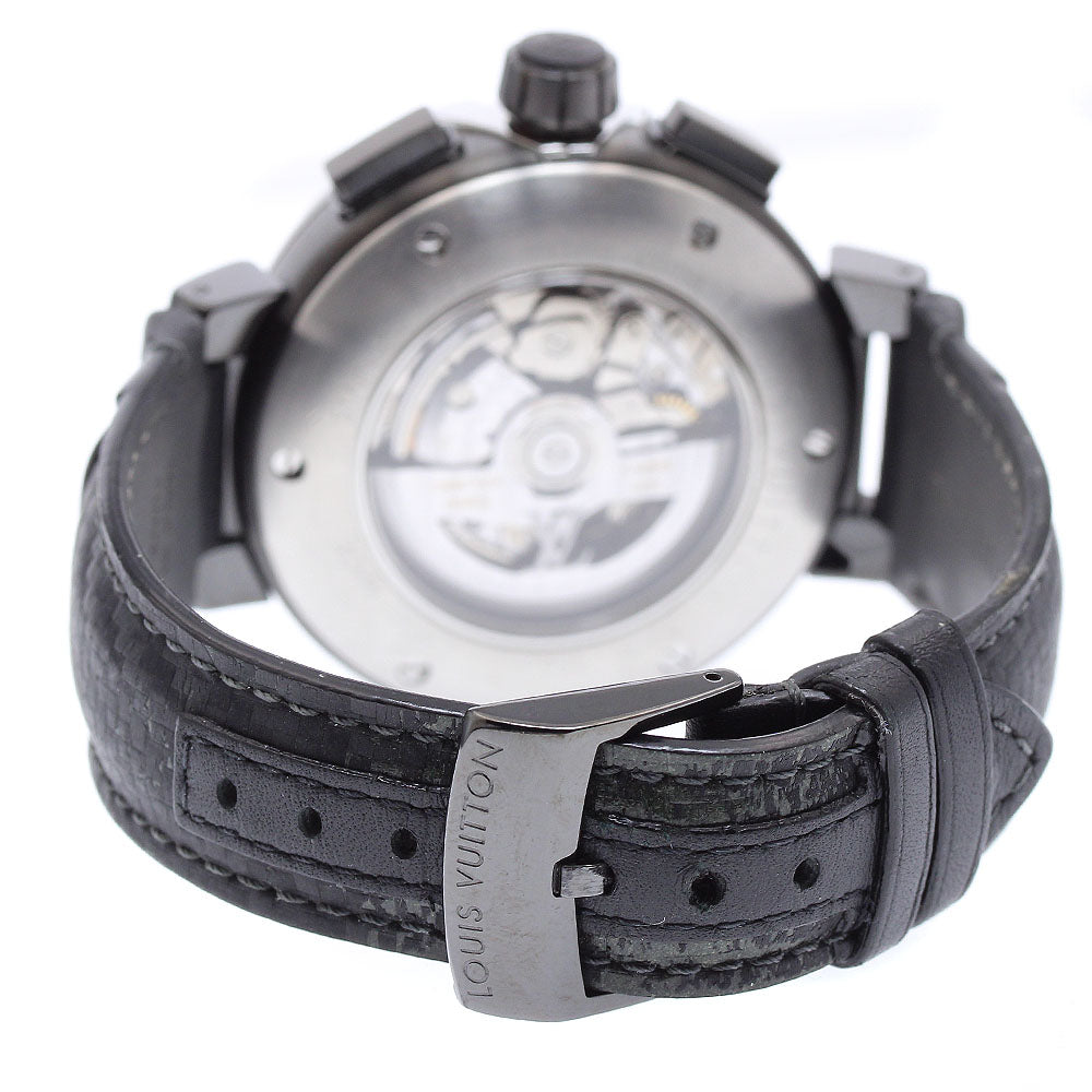 LOUIS VUITTON Q1058 Tambour Evolution GMT Chronograph Automatic Men's Watch