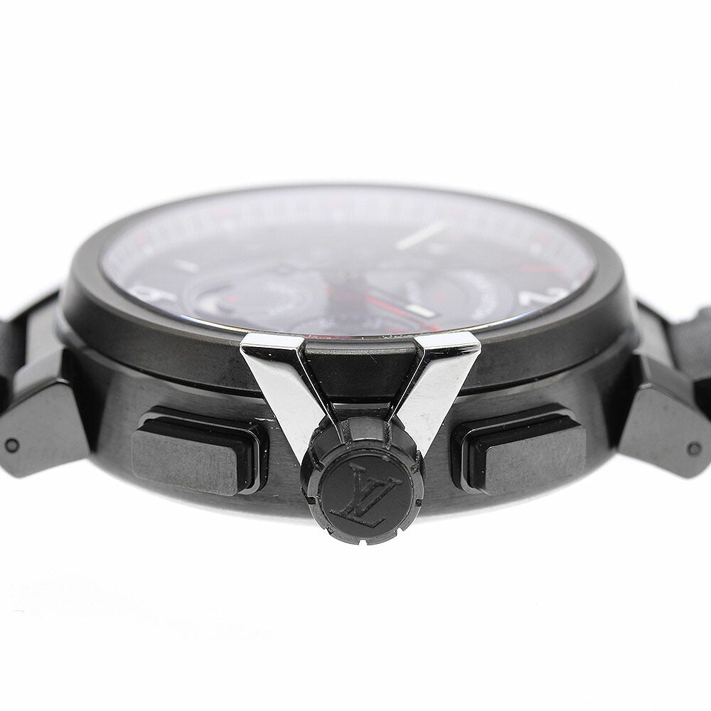 LOUIS VUITTON Q1058 Tambour Evolution GMT Chronograph Automatic Men's Watch
