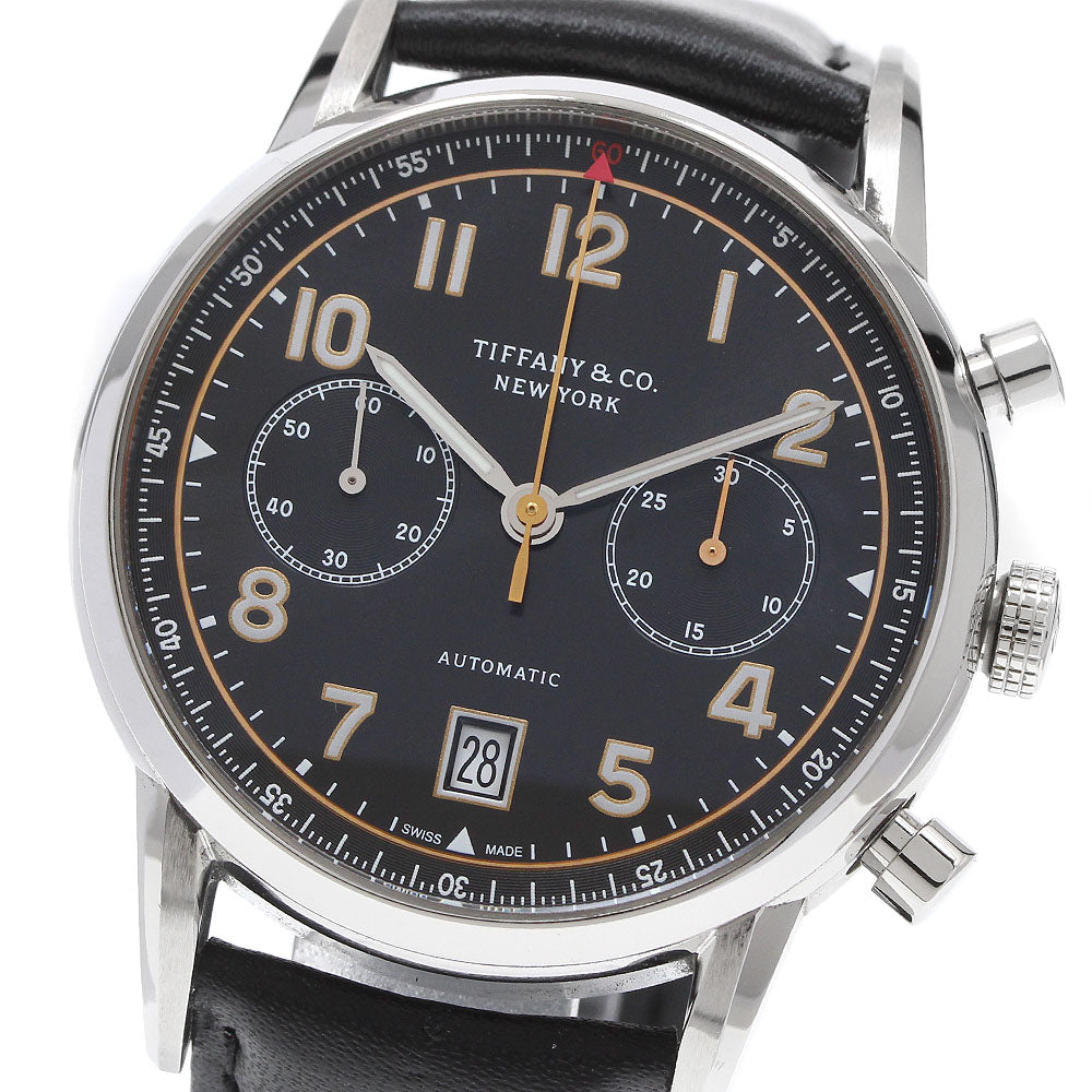 TIFFANY&Co. 34668418 CT60 Chronograph Date Automatic Men's Watch with Warranty Card